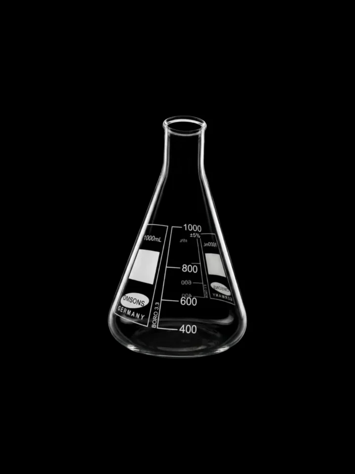  Erlenmeyer col etroit  1000 ml omsons 