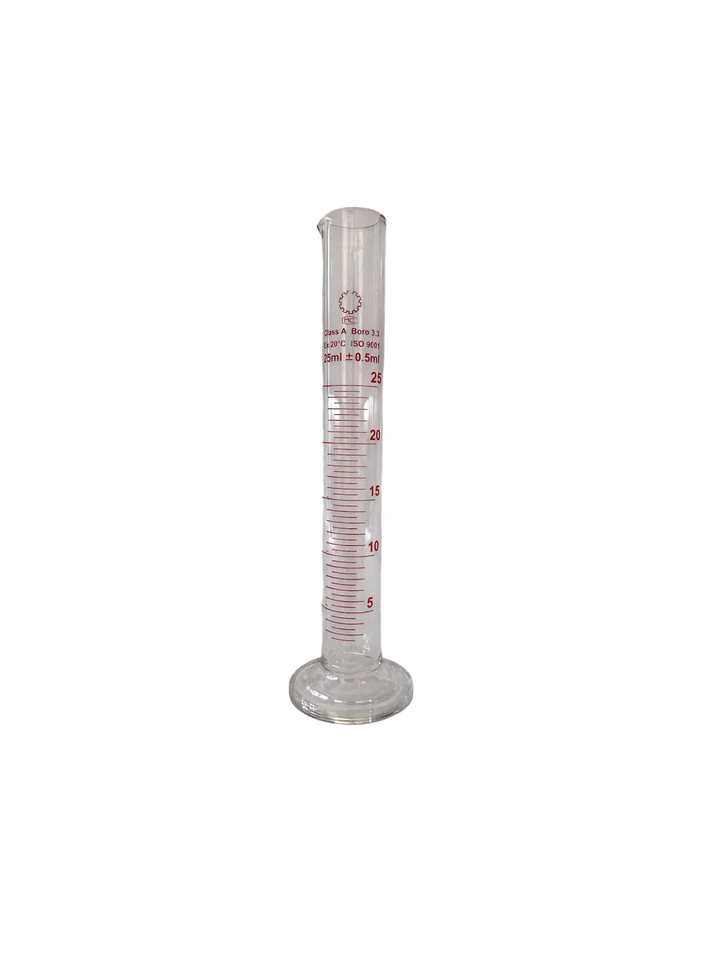 Epprouvete 25 ml class A  boro 3,3   